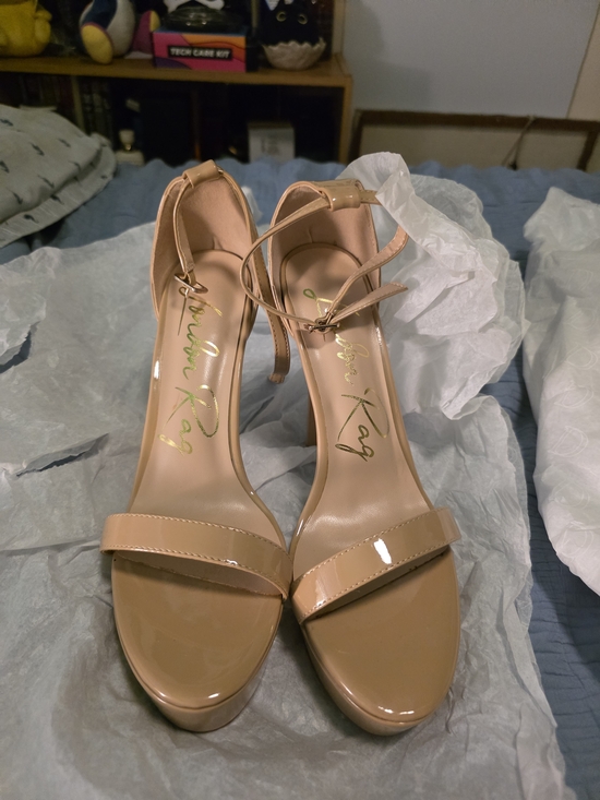 London Rag Shoes - My Mains High Platform Stiletto Sandals Size 9 Ankle-Strap Heels